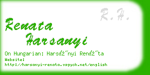 renata harsanyi business card